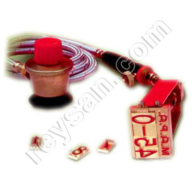 Gas-heated marking stamps