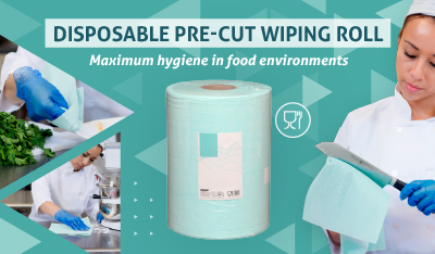 The disposable, high-absorption, lint-free wipe that is revolutionizing cleaning in the food industry, laboratories, and industrial kitchens.