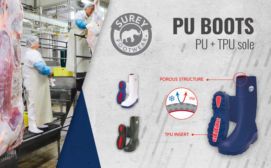 NEW PU BOOTS WITH PU + TPU SOLE