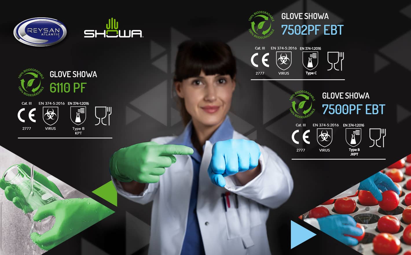 Disposable and biodegradable nitrile gloves