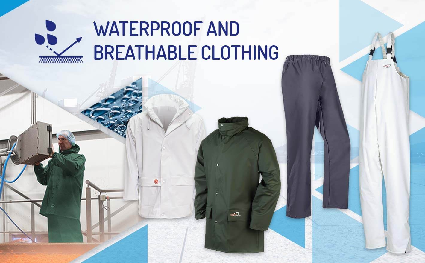 Waterproof and breathable clothing