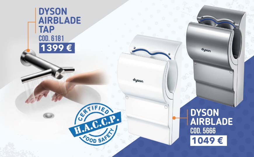 Dyson Airblade and Airblade Tap hand dryers certified by HACCP standards