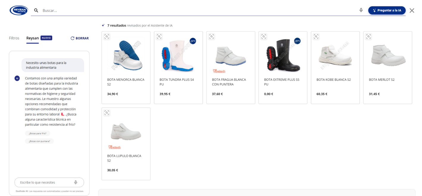 Our AI assistant for finding PPE, safety footwear, workwear and disposable clothing in a matter of seconds.