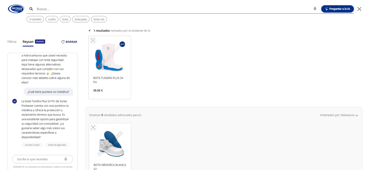 Our AI assistant for finding PPE, safety footwear, workwear and disposable clothing in a matter of seconds.