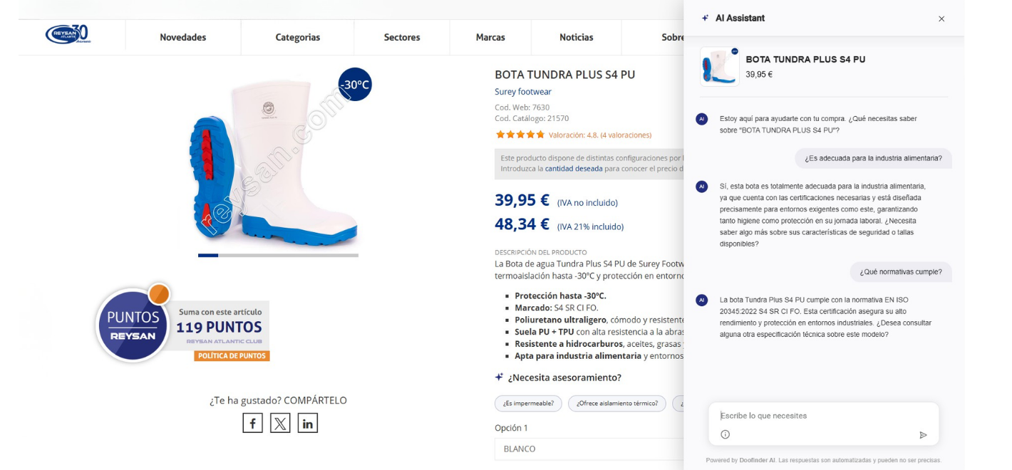 Our AI assistant for finding PPE, safety footwear, workwear and disposable clothing in a matter of seconds.