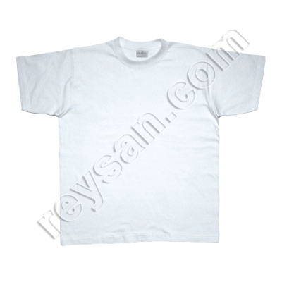 Short-sleeved white T-shirt for working in summer