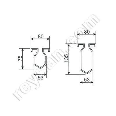 CHANNEL WIDTH 80MM METRO