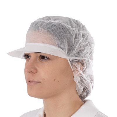 POLYPROPYLENE CAP WITH HAIRNET