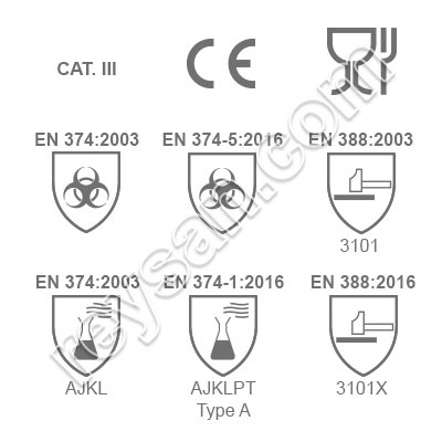 GLOVE ANSELL ALPHATEC 37501 G25B