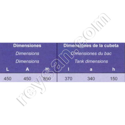 WASHBASIN 450X450X850  061002