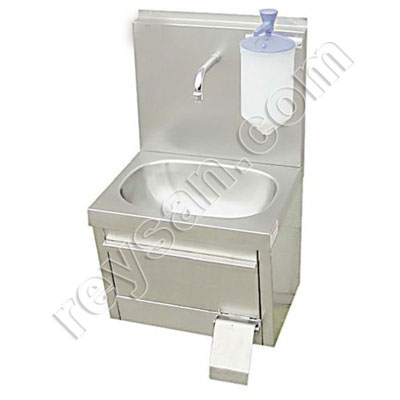 WALL-MOUNTED WASHBASIN WITH DISPENSER