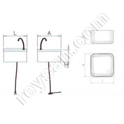 WALL MOUNTED WASHBASIN WITH PEDAL R.061204