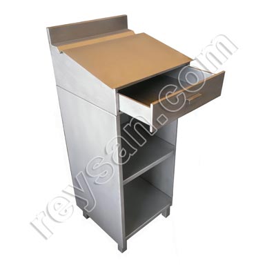 STAINLESS STEEL DESK WITH FOOT 500X455