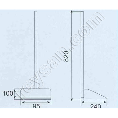 TRASH BAG SCOOPER INOX.HANDLE