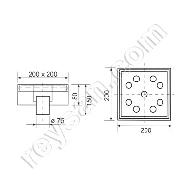 DRAIN 200x200x120 mm 137-2 S.F