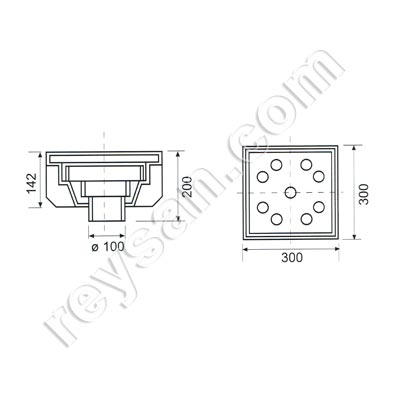 DRAIN 300x300x200 mm 137-4 S.F