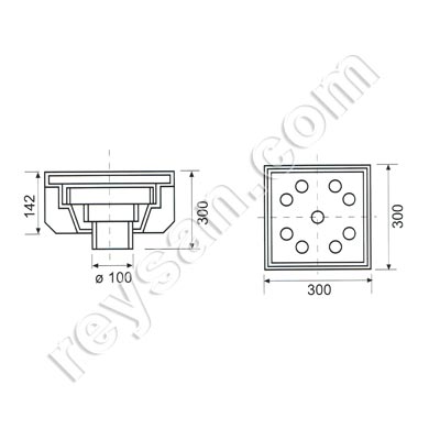 DRAIN 300x300x300 mm 137-6 S.F