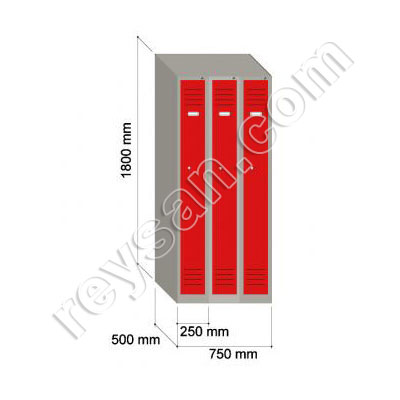 LOCKER 1 DOOR PAINTED STEEL