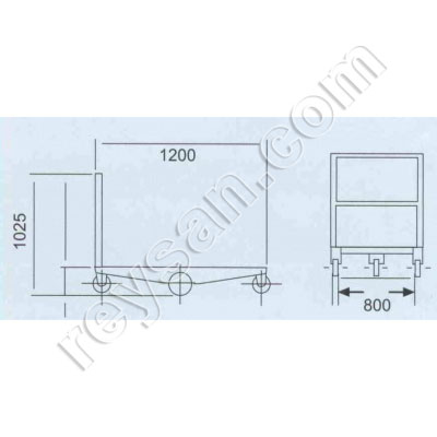 STEEL CART 1200X800X1025 INOX