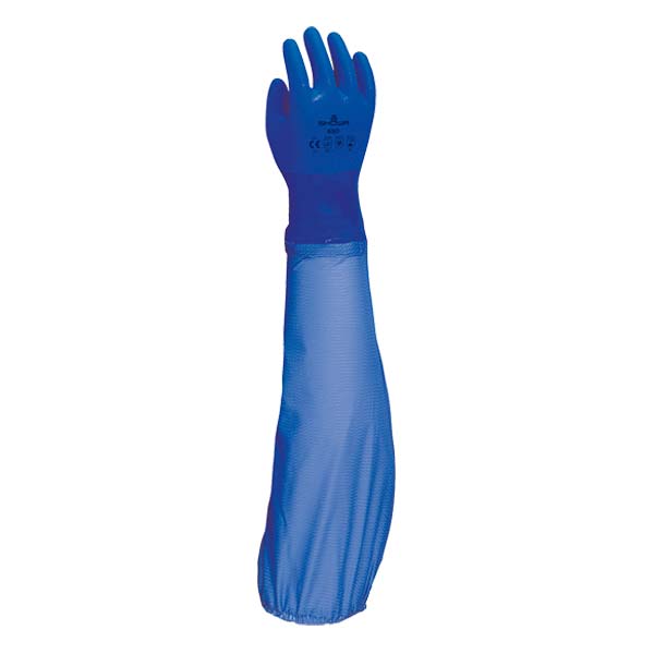 PVC BLUE GLOVE 690 65CM.