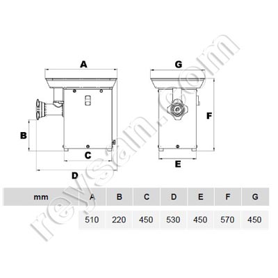 REFRIG MINCER. PF98/32