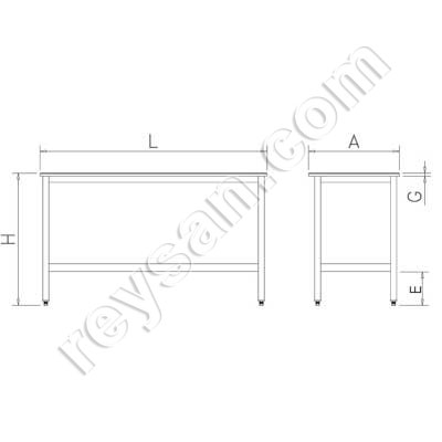 POLYETHYLENE TABLE RED