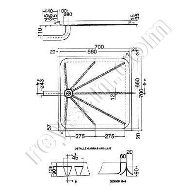 PANEL MOUNT SHOWER TRAY
