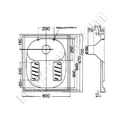 SQUATTING WC PAN INOX