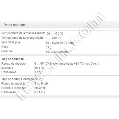 TEST PH/TEMPERATURE 206PH-1
