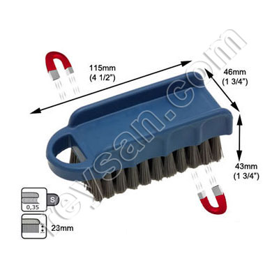 X-RAY DETECTABLE METAL NAIL BRUSH 