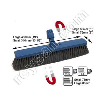 X-RAY DETECTABLE METAL SWEEPING BRUSH