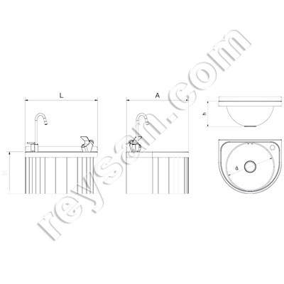 WALL MOUNTED ROUND FOUNTAIN