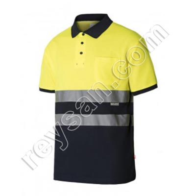 SHORT SLEEVE BICOLOUR COTTON POLO