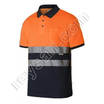 SHORT SLEEVE BICOLOUR COTTON POLO