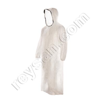 LDPE WATERPROOF DISPOSABLE PONCHO WITH SLEEVES