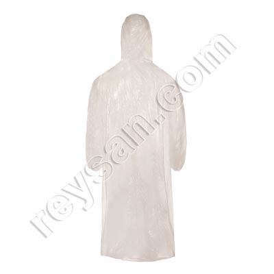 LDPE WATERPROOF DISPOSABLE PONCHO WITH SLEEVES