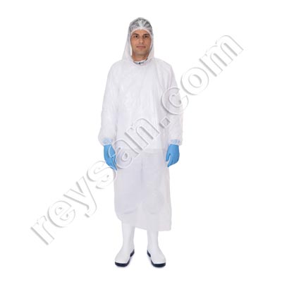 LDPE WATERPROOF DISPOSABLE PONCHO WITH SLEEVES