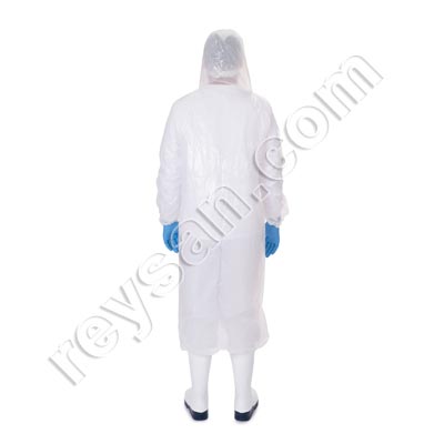 LDPE WATERPROOF DISPOSABLE PONCHO WITH SLEEVES