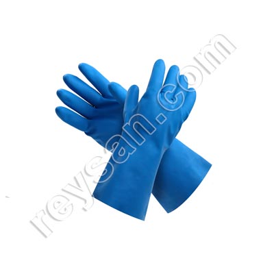 BLUE NITRILE GLOVE GRIP METAL DETECTABLE BY X-RAYS