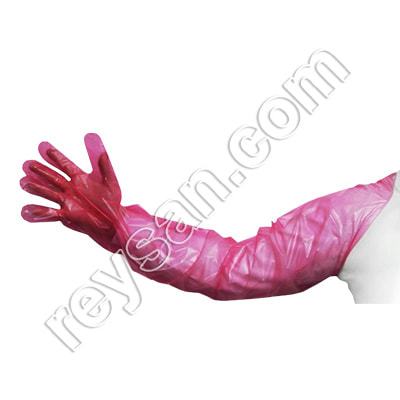 POLYETHYLENE GLOVE WITH CUFF 90 CM