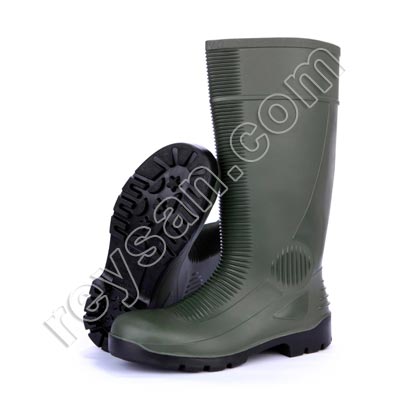 GREEN PVC BOOT S5 TOE CAP AND INSOLE