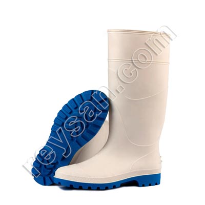 WHITE PVC BOOT WITHOUT TOECAP 
