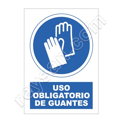 MANDATORY GLOVE USE SIGN
