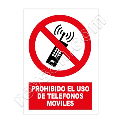 SEÑAL PROHIBIDO EL USO DE TELEFONOS MOVILES