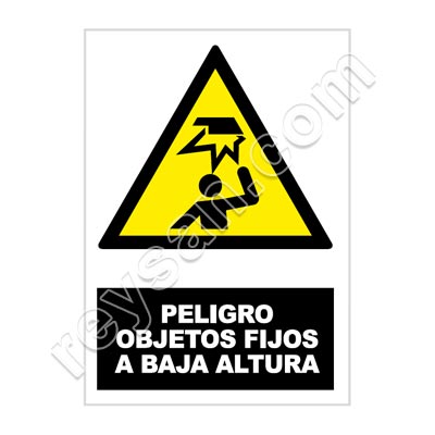 SEÑAL PELIGRO OBJETOS FIJOS A BAJA ALTURA