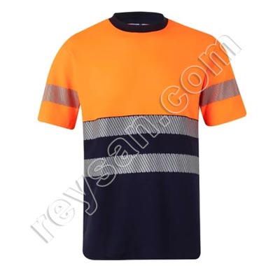 BICOLOR COTTON HIGH VISIBILITY T-SHIRT