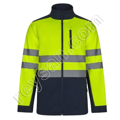 BICOLOR HIGH VISIBILITY SOFT SHELL JACKET