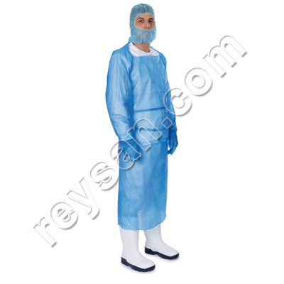 DISPOSABLE APRON WITH SLEEVES CAST PE PREMIUM 