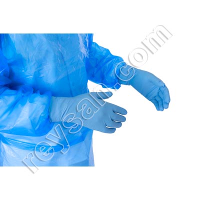 DISPOSABLE APRON WITH SLEEVES CAST PE PREMIUM 