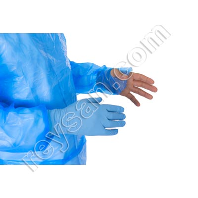 DISPOSABLE APRON WITH SLEEVES CAST PE PREMIUM 